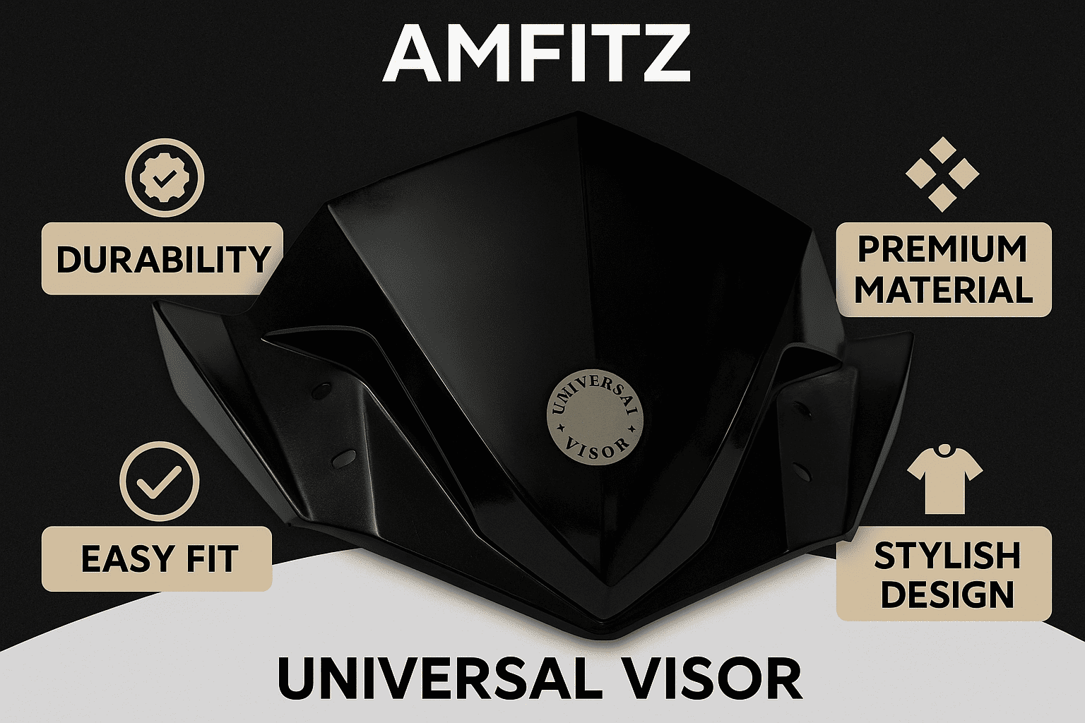 FZ Universal Unbreakable Bike Windshield - Image 4