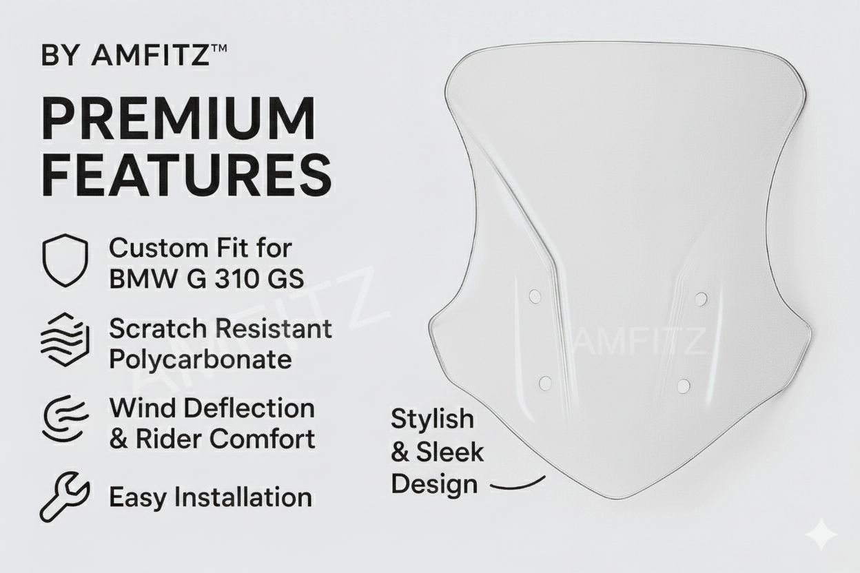 Customized Clear Transparent Windshield for BMW GS310 - Image 5