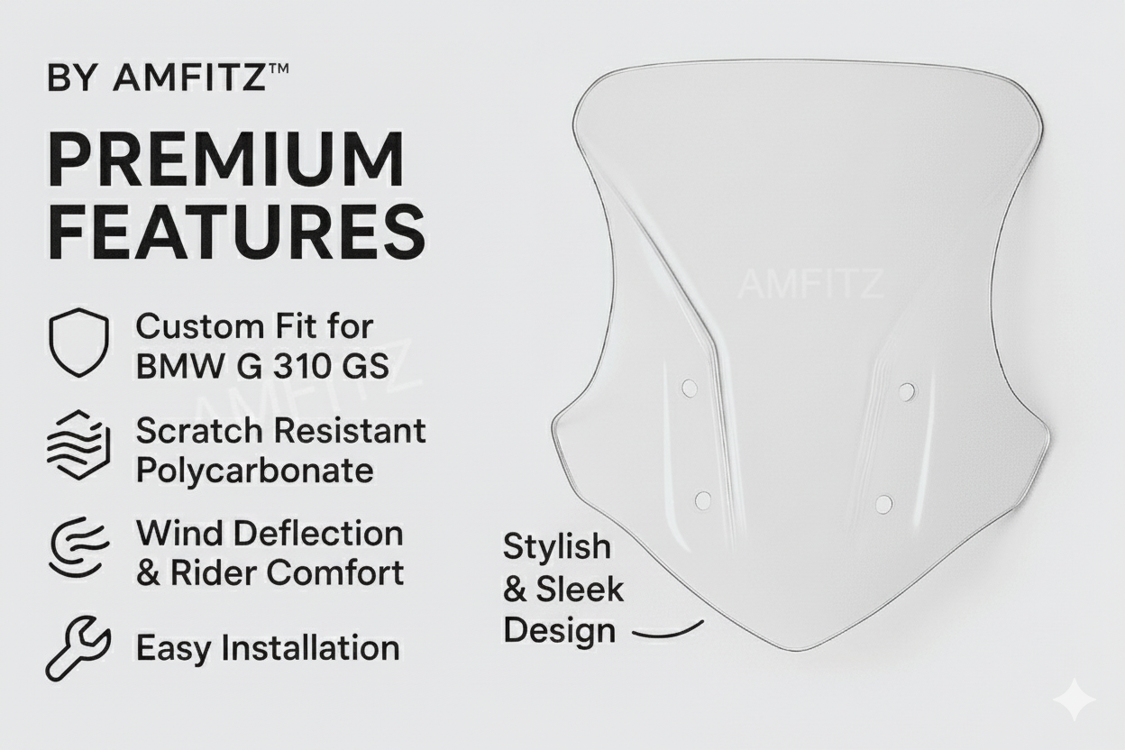 Customized Clear Transparent Windshield for BMW GS310 - Image 6