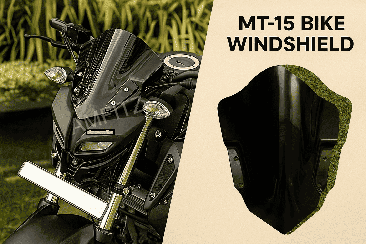 MT15 Premium Bike Windshield